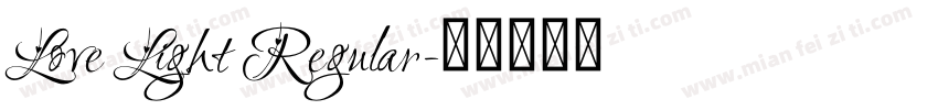 Love Light Regular字体转换